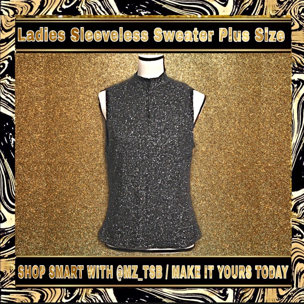 Ladies Sleeveless Sweater Plus Size